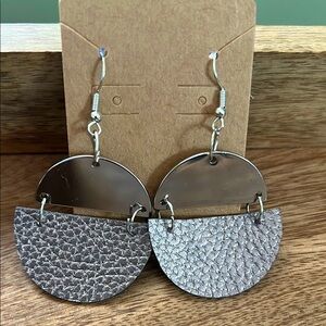 Handmade Faux Leather Earrings